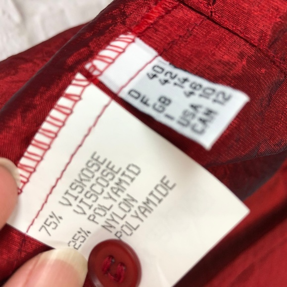 VICINI by G.A.T. Red Blouse size 12 - Picture 5 of 6